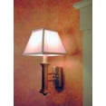 thumbnail image 3 of House Of Troy WL609-SN 13-3/4-Inch Glass Wall Sconce, Satin Nickel with Off-White Softback Shade, 3 of 3