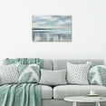 thumbnail image 2 of Cyan Sunrise by Nan Wrapped Canvas Painting Art Print, 2 of 4