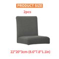 thumbnail image 4 of Bearachild Paquete de 2 fundas sólidas para sillas de comedor, funda protectora Universal para muebles de oficina, Protector exterior, funda giratoria, Decoración del hogar Gris Bearachild HA012490-11, 4 of 5