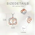 thumbnail image 5 of THOYAS Sterling Silver Women's Heart Necklace Mother MOM Moissanite Pendant Necklace 18k Rose Plated Pendant Necklace for Grandma Vintage Jewelry Birthday Thanksgiving Christmas Gift, 5 of 6
