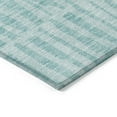 thumbnail image 4 of Addison Rugs Chantille Indoor/Outdoor Transitional Striped Teal Washable Round Rug, 8' x 8', 4 of 6