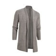 thumbnail image 1 of Kmbangi Cardigan pour Homme, Col Châle, Manches Longues, Cardigan Long Tricoté, Cape Drapée Décontractée d'Automne pour Mode Urbaine, 1 of 5