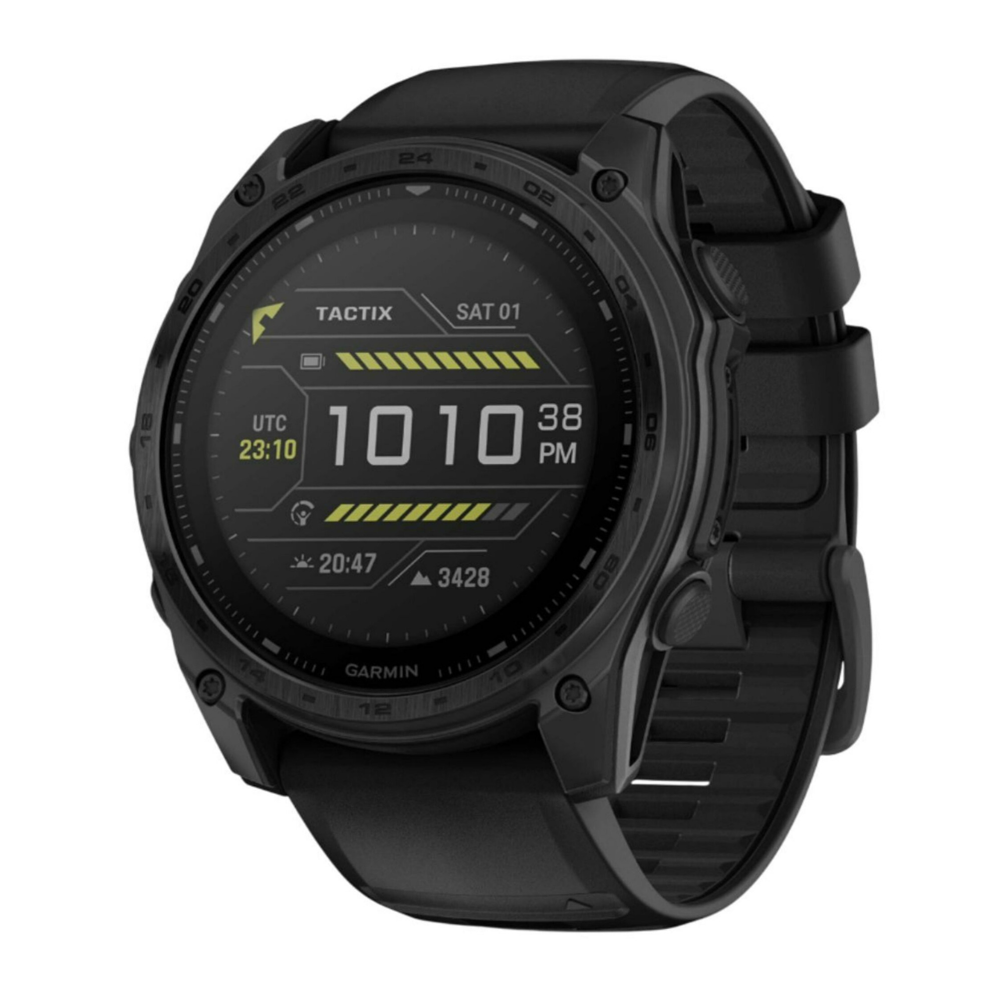 Garmin Tactix 8 51mm Sapphire Solar Elite Edition Smartwatch (Black) Bundle with Clip-On Light