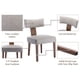 thumbnail image 4 of Sillas de Comedor RIVOVA Juego de 6 Estilo Mid Century en Cuero Sintético Gris, 4 of 8