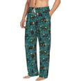 thumbnail image 6 of Logiee skull black cats in mexican Print Pajama Pants for Men,Men’s Pajama Bottoms,Mens PJ Pants with Pockets & Button Fly-Small, 6 of 6