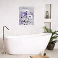 thumbnail image 2 of Farmhouse Floral Wall Art for Living Room, Purple and White Daisy Flower and Butterfly on Rustic Wood Board Canvas Wall Art Framed Artwork Ready to Hang for Bathroom Bedroom Decor, 2 of 5