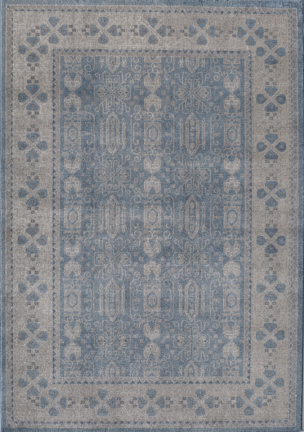 Rugs America Estelle Collection Seafoam Ivory ET150A Transitional Oriental Area Rug 4' x 5'7"