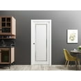 thumbnail image 3 of Sliding French Double Pocket Doors 48 x 80 inches | Sete 6933 Nebraska Grey with Frosted Glass | Kit Trims Rail Hardware | Solid Wood Interior Bedroom Sturdy Doors, 3 of 7