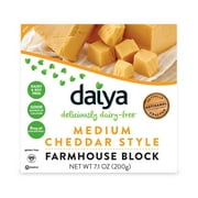 Daiya Medium Cheddar Style Block Cheese, 7.1 Ounce -- 8 per case