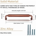 thumbnail image 5 of Goo-Ki 5"(128mm) Hole Center Cabinet Pulls Antique Copper Zinc Alloy Kitchen Drawer Pulls Handles for Cupboard Wardrobes, 6 Pack, 5 of 6