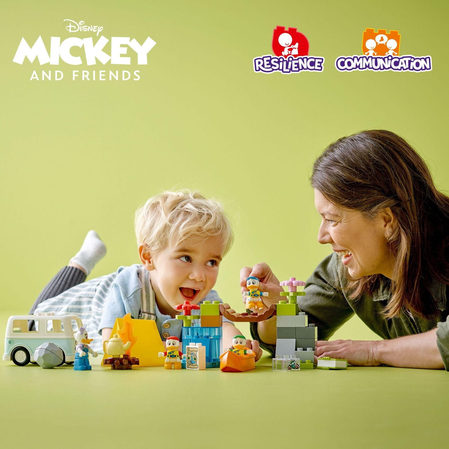LEGO DUPLO Disney Mickey and Friends Camping Adventure 10997 Toddler Building Toy Set, Features 4 LEGO DUPLO Toy Figures: Daisy Duck, Huey, Dewey and Louie to Inspire Creative Role Play