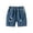 Blue, variant on Toddler Boys Jean Shorts Ripped Denim Shorts Summer Elastic Waist Shorts for Kids 2-8 Years