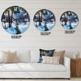 thumbnail image 4 of Designart 'Christmas Forest With River And Trees Iii' Traditional Wall Clock, 4 of 5