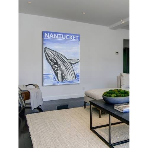 "Jumping Whale" Painting Print on Wrapped Canvas