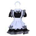 thumbnail image 3 of Disfraz de sirvienta para adultos, disfraz de Lolita para niña bonita, Disfraces de Halloween, delantal de vestido elegante para mujer con sombreros S, 3 of 8
