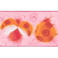 thumbnail image 1 of Coccinelle Rouge Orange Bordure de Papier Peint Rose pour les Enfants, Rouleau 15' x 6'', 1 of 3