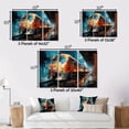 thumbnail image 4 of Designart Large Train framed wall Art, Train Dynamic composition , train framed wall art decor, Multi-Color Modern Gold framed wall art, 44x34 inches Gold Frame, 4 of 5