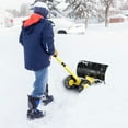 Zimtown Snow Pusher with Wheels Heavy Duty Snow Plow 29'' MultiAngle