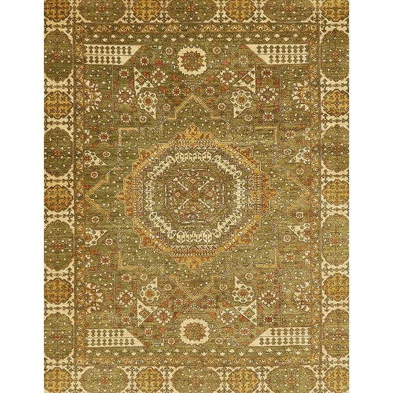 Ahgly Company Machine Washable Indoor Rectangle Abstract Bee Yellow Area Rugs, 2' x 4'
