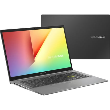 Asus VivoBook S15 15.6" Full HD Laptop, Intel Core i7 i7-1165G7, 16GB RAM, 512GB SSD, Windows 10 Home, Indie Black/Gray, S533EA-DH74