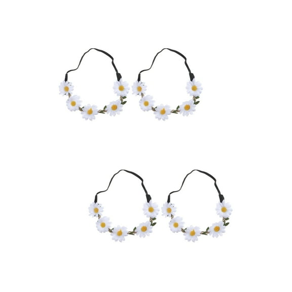 2 Pieces Daisy Crown Bow Headbands for Women Hair Accessory Engagement