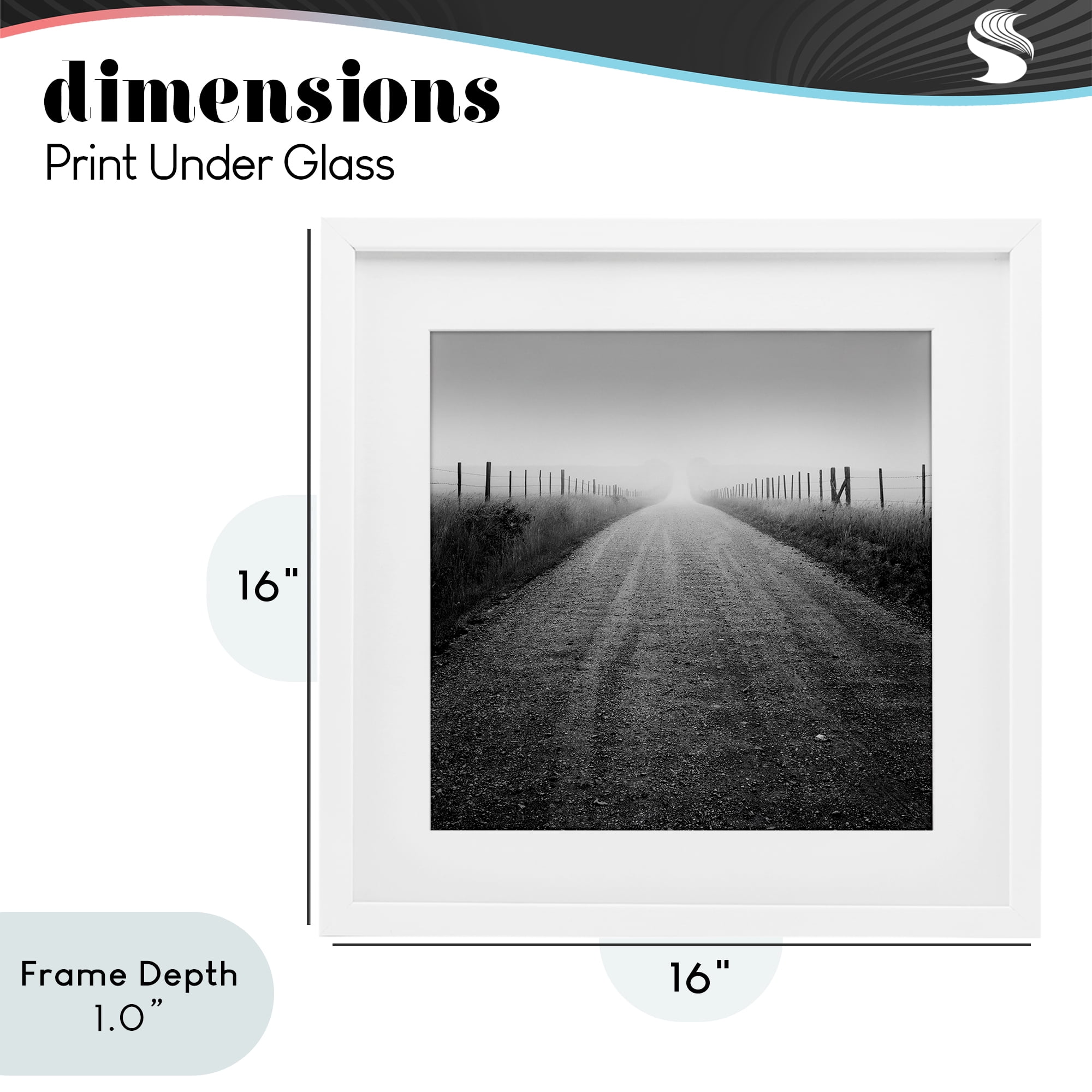 Stupell Industries Country Road in Morning Mist White Framed Print Under Glass, design by Chip Forelli