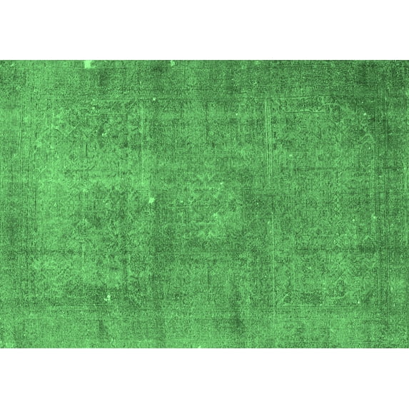 Ahgly Company Indoor Rectangle Persian Emerald Green Traditional Area Rugs, 8' x 12'