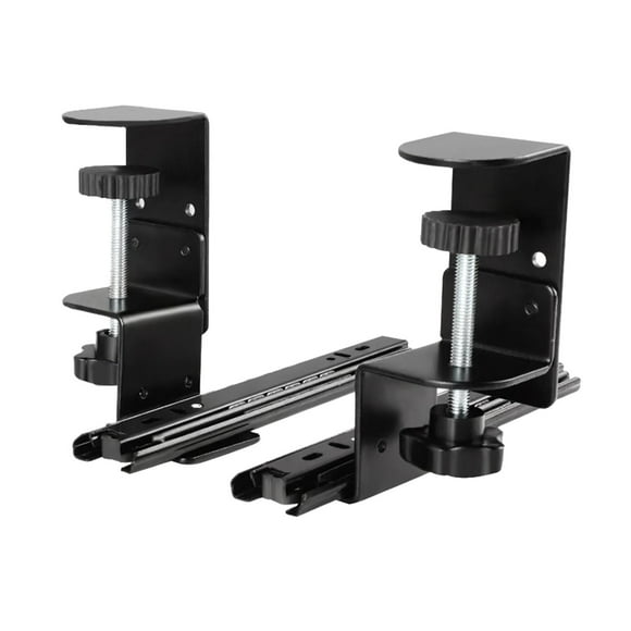 Keyboard Clamp Rail Set Extension Support under Desk Accessories hardwares easy Mounting Keyboard Organizer Clamp for Home Gaming Desk Table Adjustable Rail