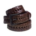 thumbnail image 1 of Beep Free® 1 1/8" Brown Braided Leather Belt | Size 44-48 |Airport Security Checkpoint Friendly | Metal Free | Nickel Free | Hypoallergenic | TSA-Friendly | Metal Detection Friendly, 1 of 5