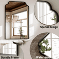 thumbnail image 4 of SHATTERVUE 40"x30" Bathroom Mirror Arched Wall Mirror Vanity Mirror with Deep Metal Frame, Black, 4 of 6