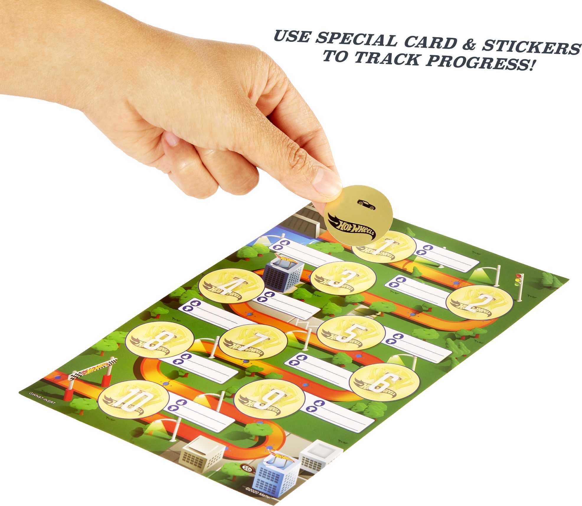 Hot Wheels Rewards, 10-Pack of Die-Cast 1:64 Scale Toy Cars in Individual Bags, Plus Stickers