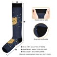 thumbnail image 3 of FORMRS Womens Knee High Socks Casual Long Thick Travel Daily Wear, 1 Pair, Orange Cat Planet, 3 of 6