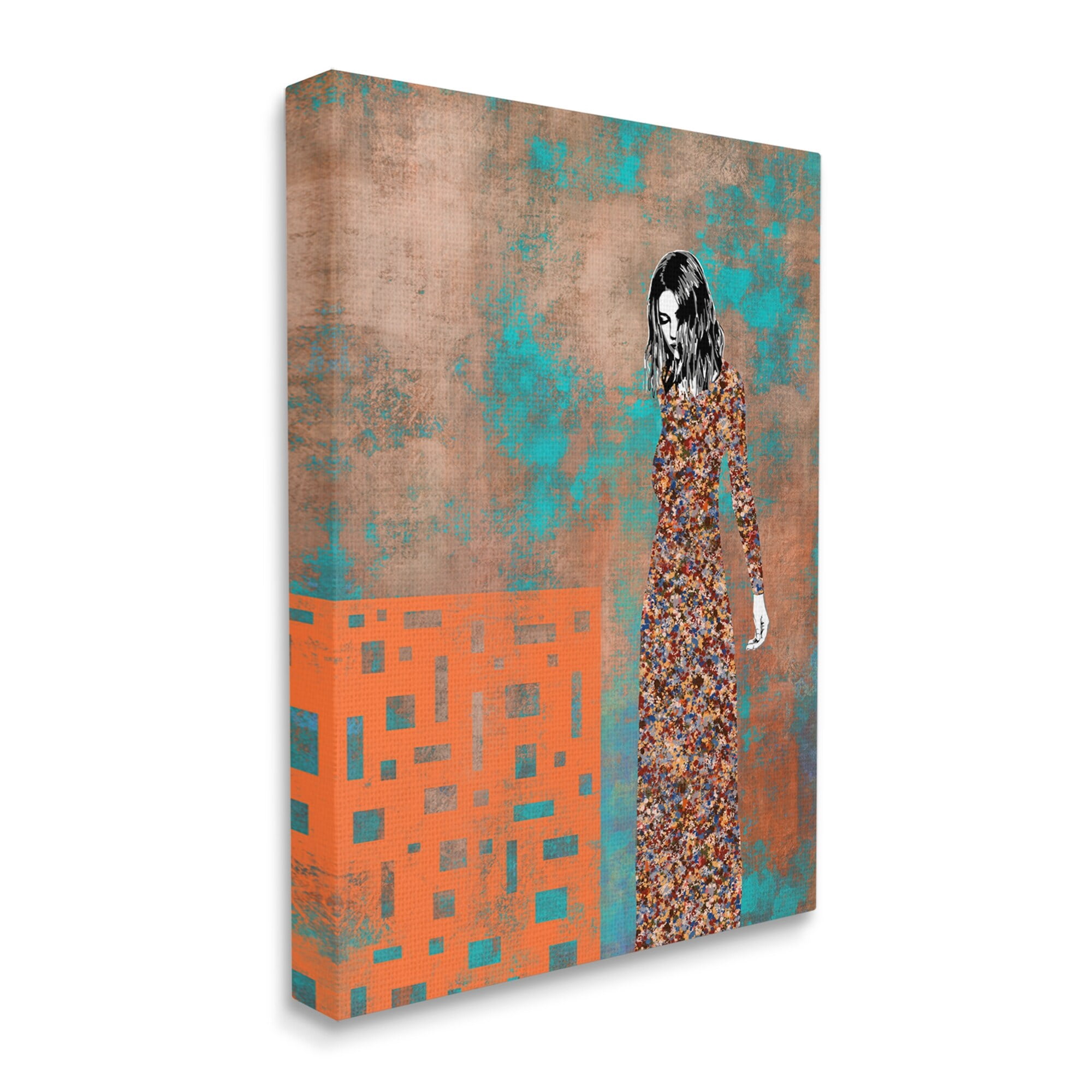 Stupell Industries Modern Female Portrait Abstract Collage Bold Shapes, 16 x 20,Design by Jose Cacho