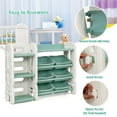 thumbnail image 5 of Costway Kids Toy Storage Organizer w/Bins & Multi-Layer Shelf for Bedroom Playroom Green, 5 of 11