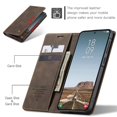 thumbnail image 6 of CaseMe Leather for Samsung Galaxy A37 5G Case, Flip Wallet Leather Case with Card Holder Magnetic Closure Shockproof Kickstand Protective Phone Cases Cover for Samsung Galaxy S26+ 5G 6.7",Coffee, 6 of 10