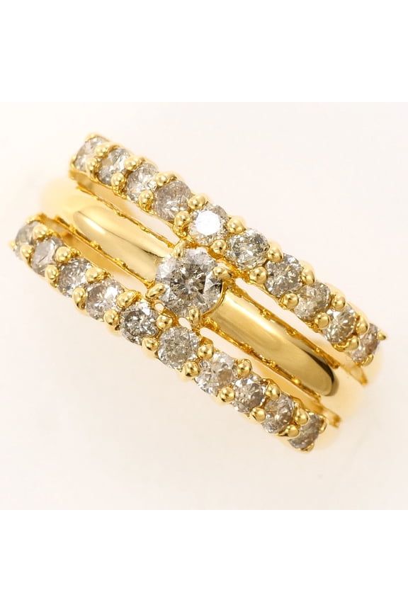 Pre-Owned 18K (18-karat) Yellow Gold Ring with 0.70 ct Diamond, Certificate of Authenticity,...