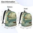 thumbnail image 2 of Disketp Serene Coastal Blue Sky print Canvas Backpack Lightweight Travel Daypack Student Rucksack Laptop Backpack-Small, 2 of 5