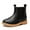 Black, variant on DADAWEN Boy's Ankle Boots Side Zipper Waterproof Chelsea Boots Brown 10 M Toddler