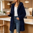 thumbnail image 6 of Winter Coats for Women Long Plush Hooded Soft Fleece Zip-Up Jacket with Pockets,Warm Winter Outerwear for Casual Wear, 6 of 6