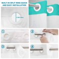 thumbnail image 4 of No Hook Shower Curtain, Turquoise Shower Curtains for Bathroom with See Through Top Window, Modern Pure Turquoise Waterproof & Washable Bath Curtain 66"x72", 4 of 9