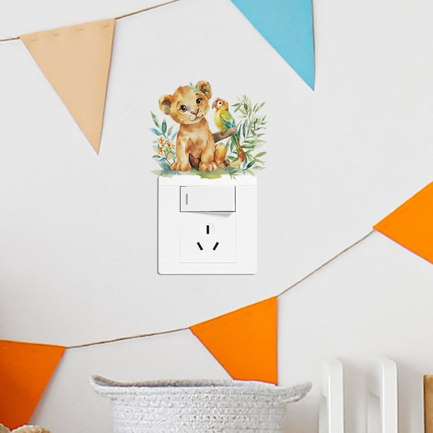 Pegatinas de pared Kojanyu con temática de animales para dormitorio y sala de estar,calcomanías autoadhesivas de animales juguetones para una decoración divertida y amigable del hogar.