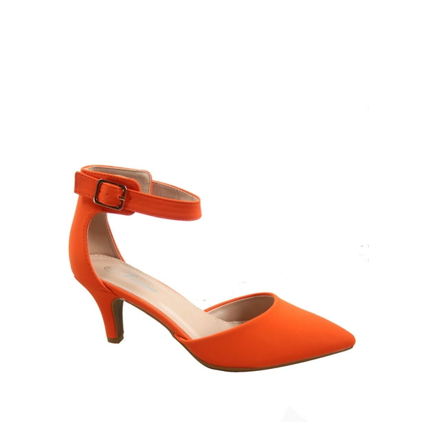 pink pointed heels with ankle strap