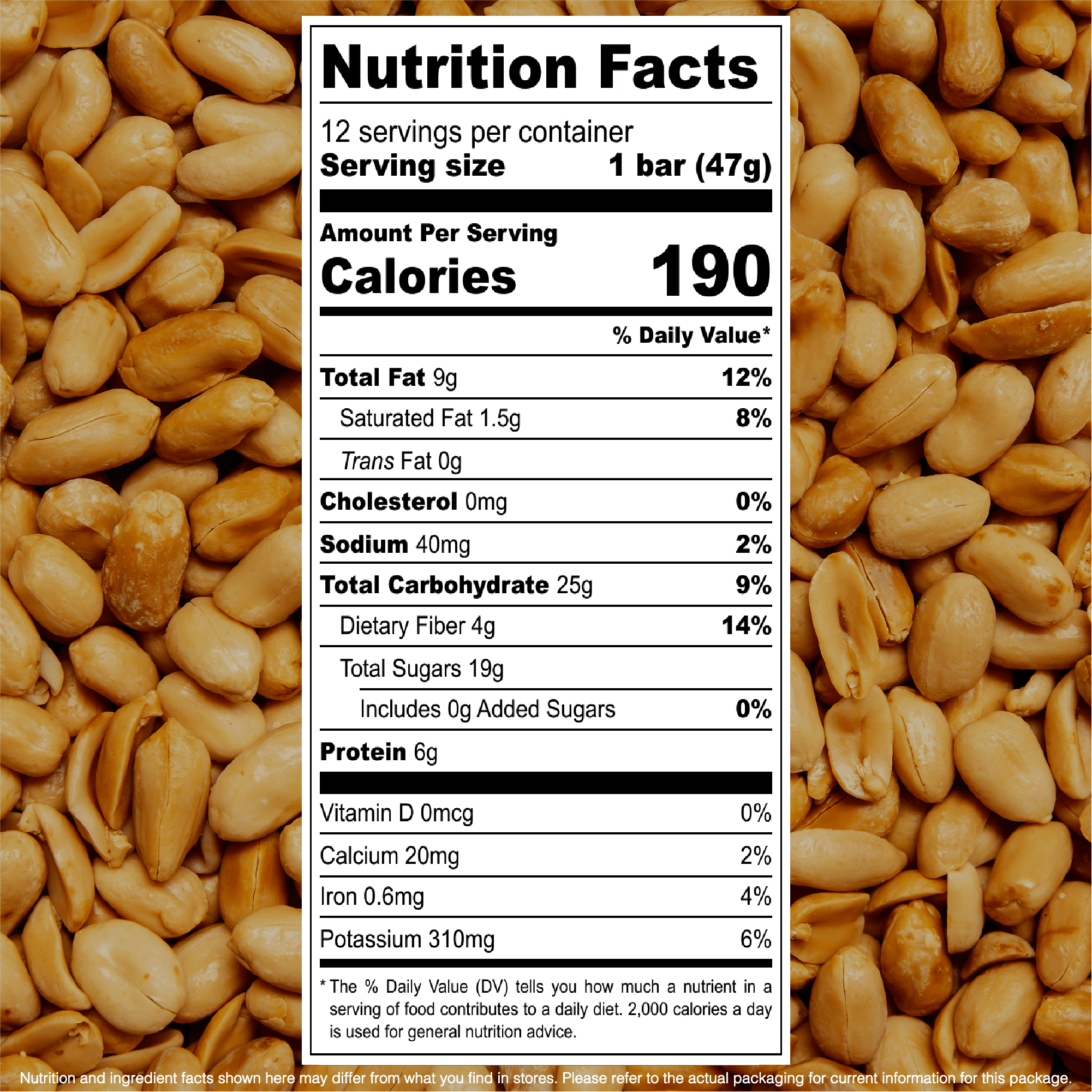 JONESBAR (Peanut Butter, 12 Count (Pack of 1)), USDA Organic Fruit & Nut Bar, Non-GMO, Kosher, Vegan, Gluten Free, Simple Snack Bar