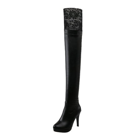 

Fall Savings Clearance Deals 2022! Hvyes Autumn And Winter Women s Boots High Heel Lace Boots Fashion Women s Boots