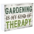 thumbnail image 3 of P. Graham Dunn Gardening is My Kind of Therapy Whitewash 8 x 6 Solid Wood Boxed Pallet Plaque Sign, 3 of 6