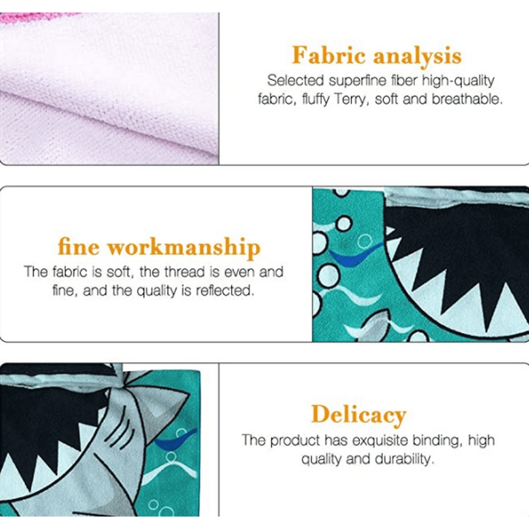 Hiseng Serviette Poncho De Surf À Capuchon Poncho De Bain