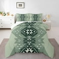 thumbnail image 2 of Manfei Ancient Aztec Theme Bedding Comforter Set,Green Geometric Geometry Twin Comforter Sets,Boho Bohemain Flower Bedding Set,Microfiber Bedroom Decorative Reversible,2-Piece, 2 of 8