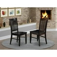 thumbnail image 2 of East West Furniture Weston 10" Wood Dining Chairs in Black (Set of 2), 2 of 3