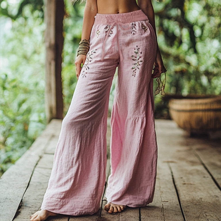 womens holiday dress pants Sadie & Sage Celestial Wide Leg Dress Pants