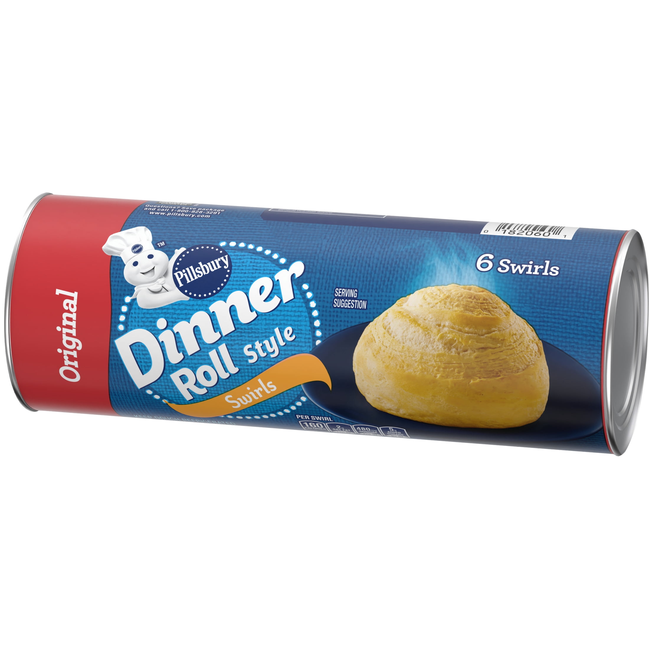 Pillsbury Dinner Roll Style Swirls, Original, 6 Rounds, 11 oz.